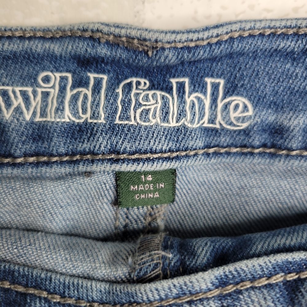 Wild Fable Dip Dye Yellow White Denim Skirt - Picture 3 of 4